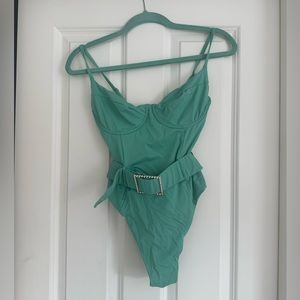 WeWoreWhat Danielle One Piece Swimsuit in Green